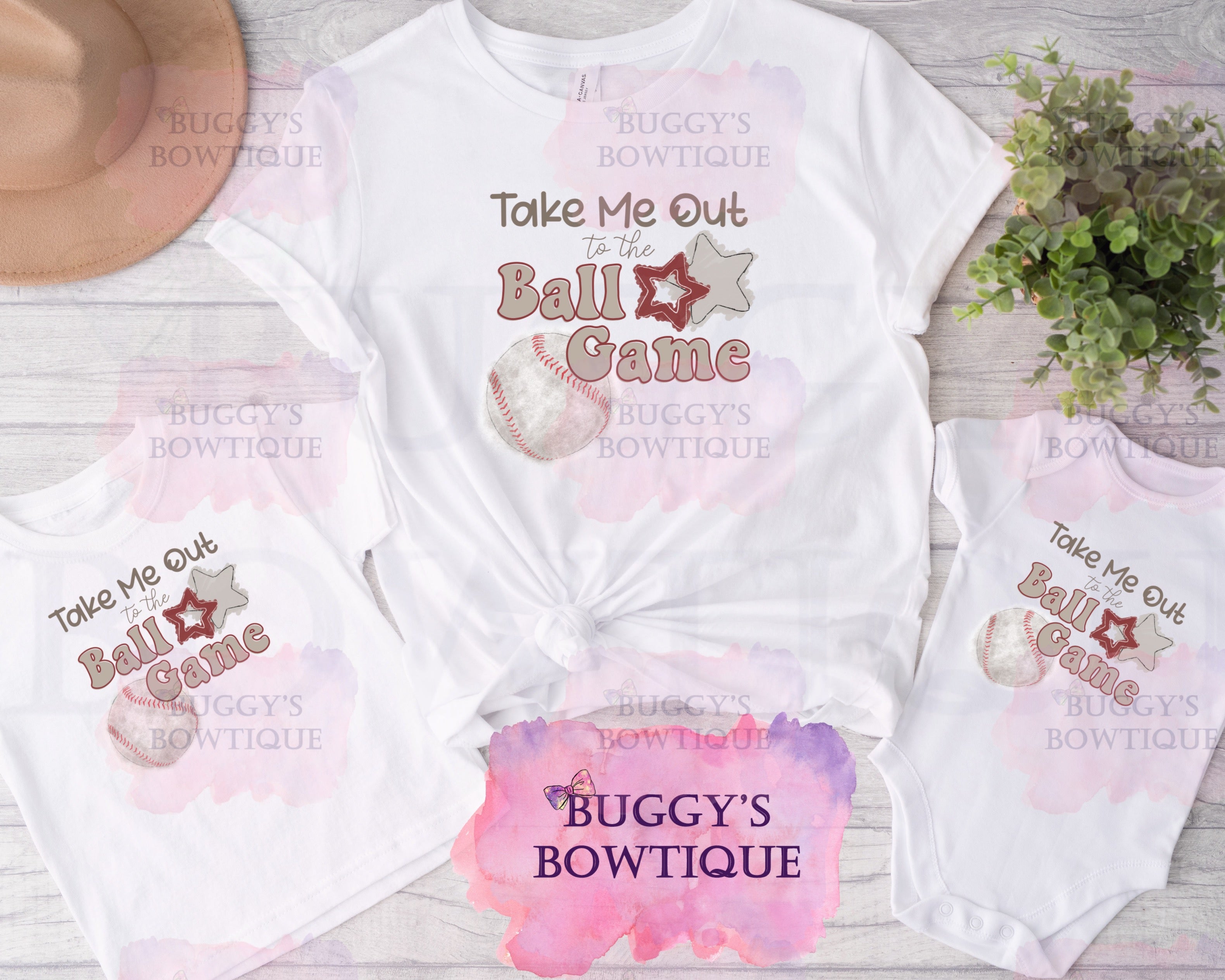 Take Me Out To The Ball Game Sublimation/ DTF/ BLEACHED Shirts, Onesies, Sweatshirts- MULTIPLE COLORS