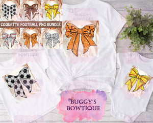 Sports Coquette Bow Sublimation/ DTF/ BLEACHED Shirts, Onesies, Sweatshirts- MULTIPLE COLORS