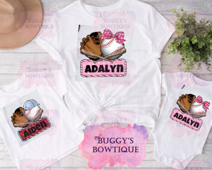 PERSONALIZED Baseball Sublimation/ DTF/ BLEACHED Shirts, Onesies, Sweatshirts- MULTIPLE COLORS