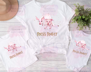 Mess Maker Sublimation/ DTF/ BLEACHED Shirts, Onesies, Sweatshirts- MULTIPLE COLORS