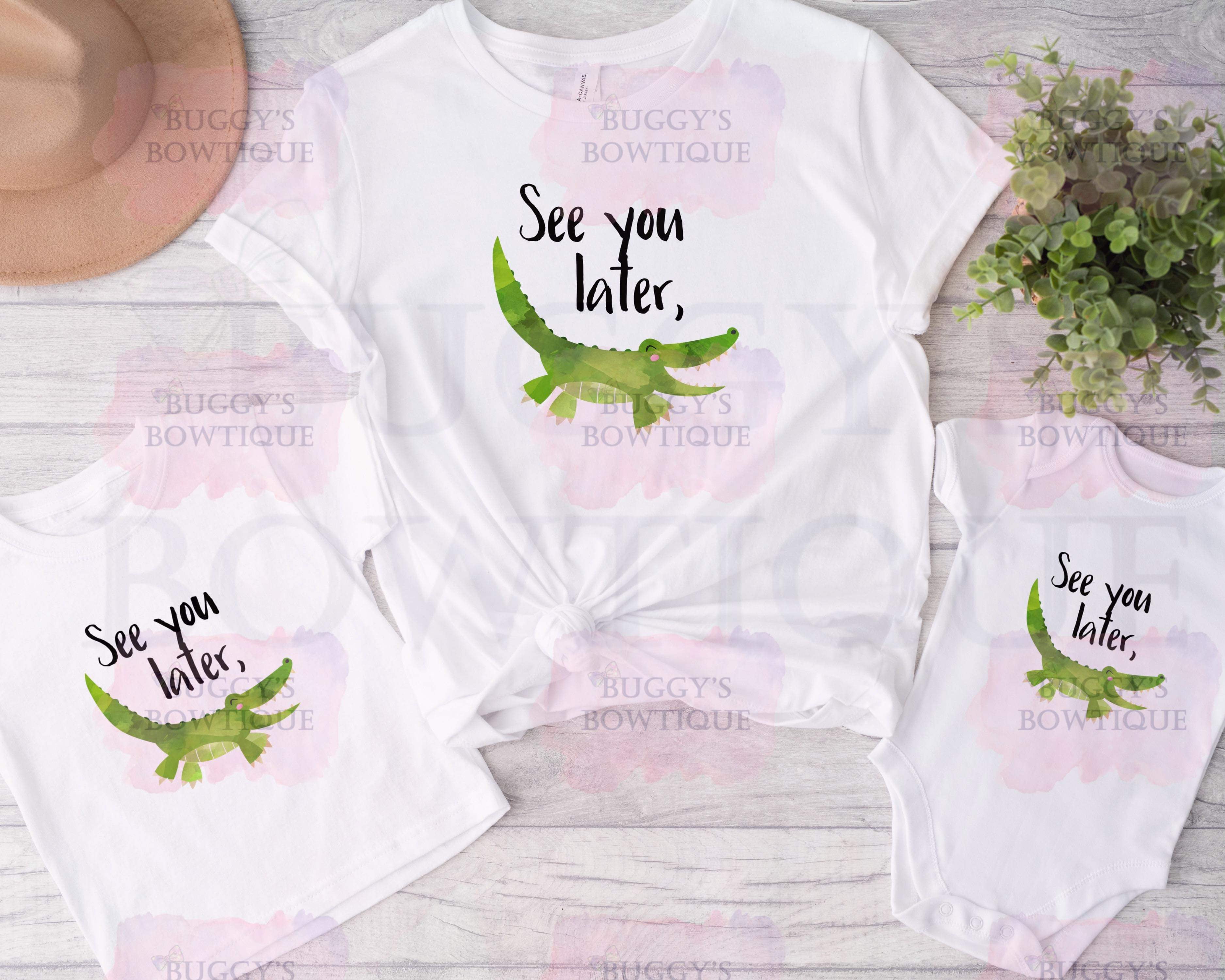 See you later Alligator Sublimation/ DTF/ BLEACHED Shirts, Onesies, Sweatshirts- MULTIPLE COLORS