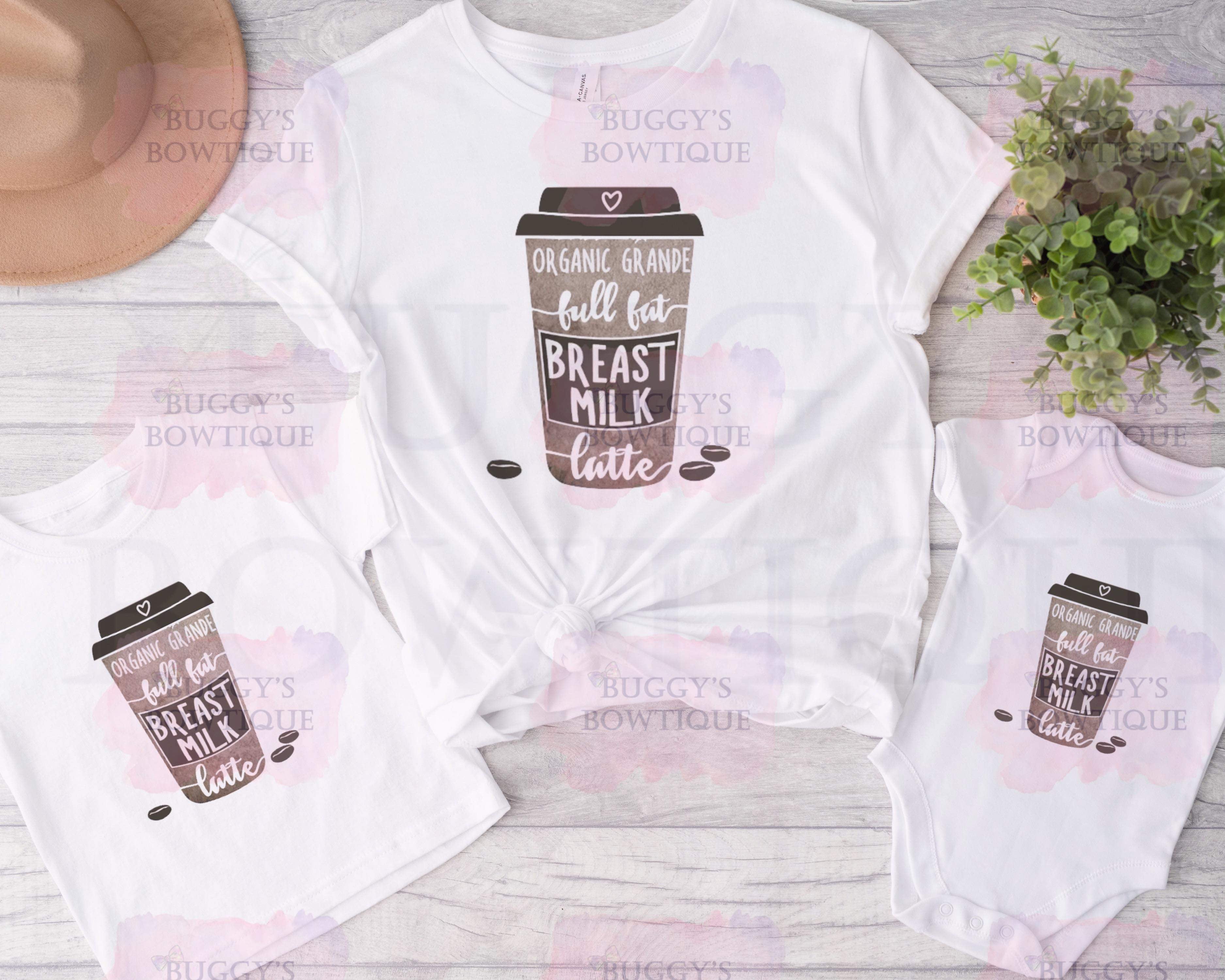 Breastmilk Latte Sublimation/ DTF/ BLEACHED Shirts, Onesies, Sweatshirts- MULTIPLE COLORS