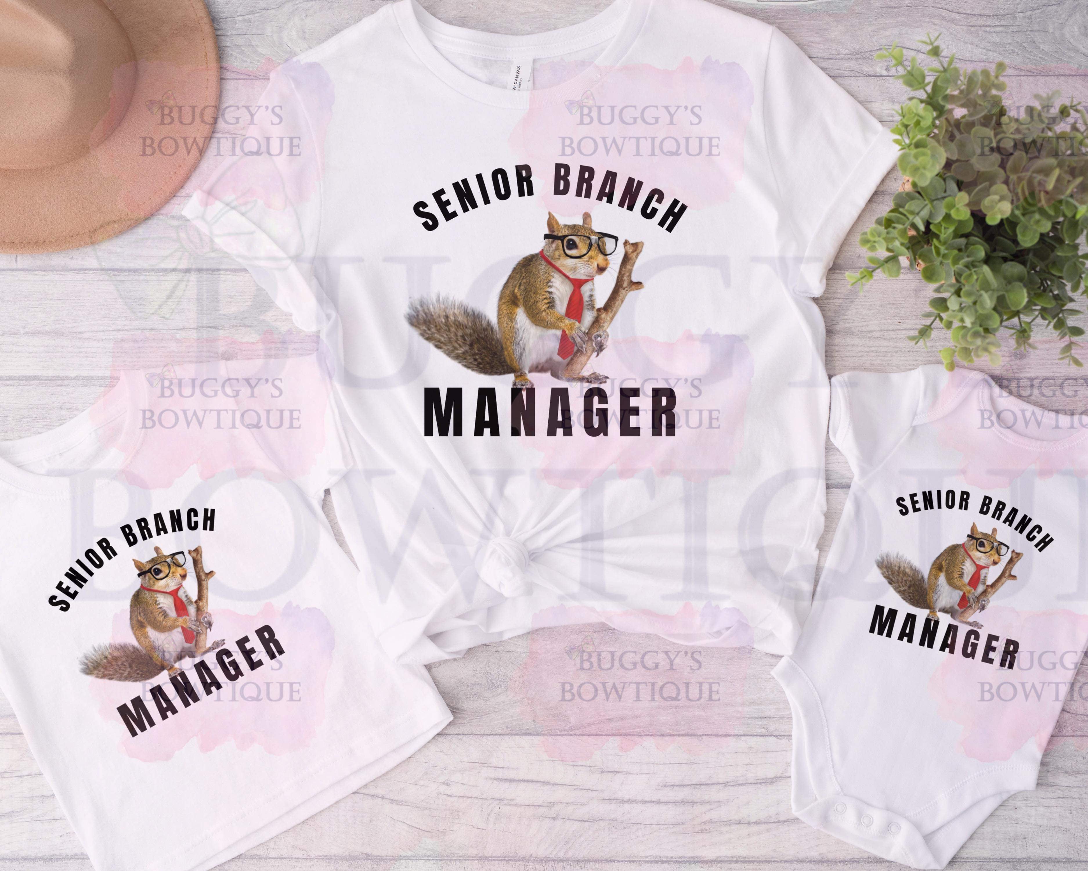 Senior branch manager Sublimation/ DTF/ BLEACHED Shirts, Onesies, Sweatshirts- MULTIPLE COLORS