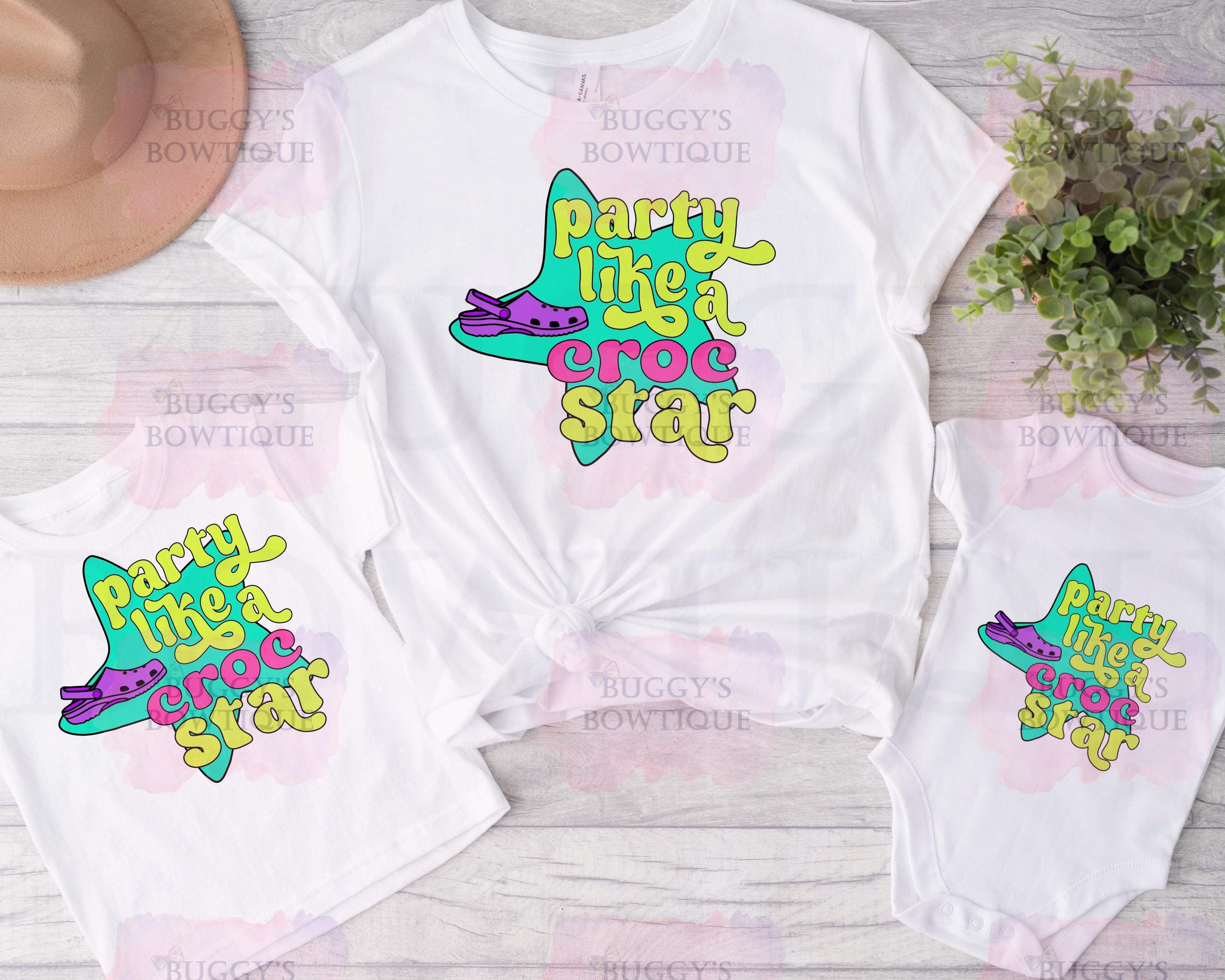 Party Like A Star Sublimation/ DTF/ BLEACHED Shirts, Onesies, Sweatshirts- MULTIPLE COLORS