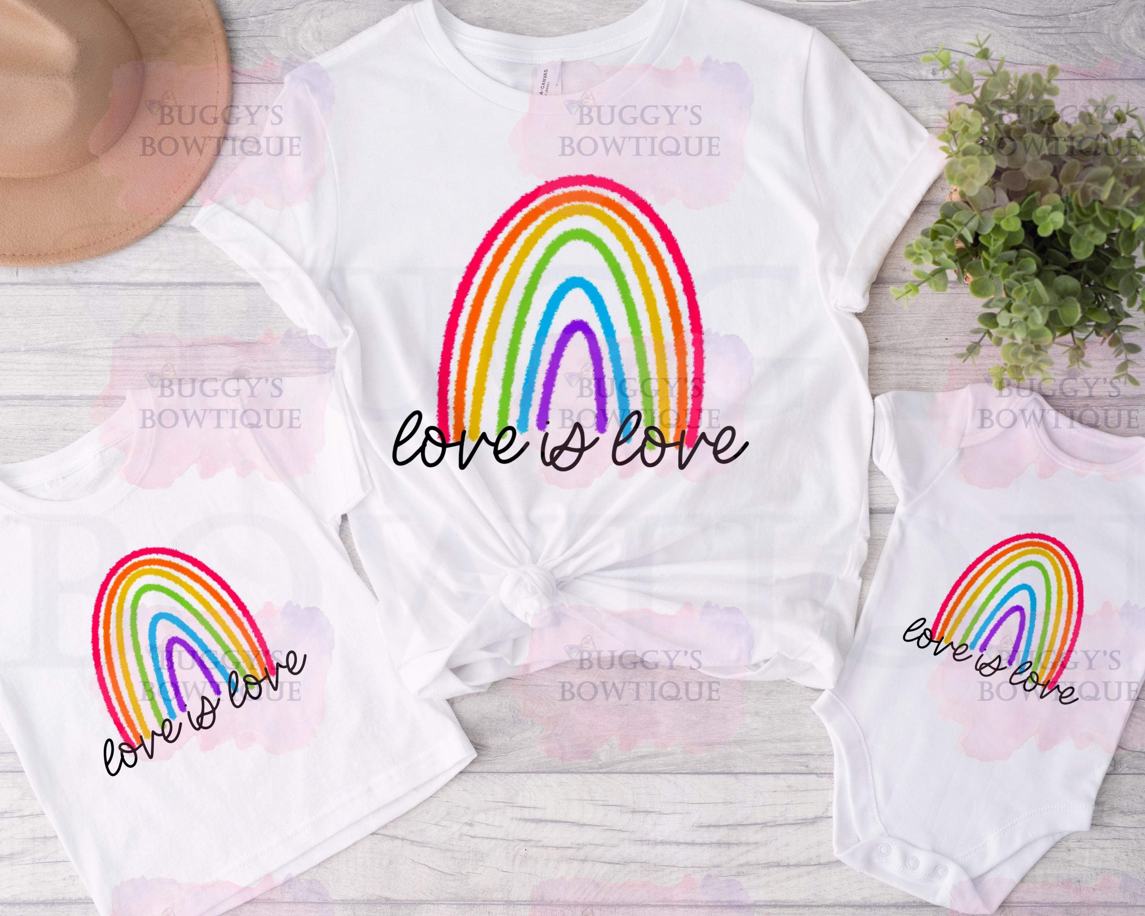 Love is Love Sublimation/ DTF/ BLEACHED Shirts, Onesies, Sweatshirts- MULTIPLE COLORS