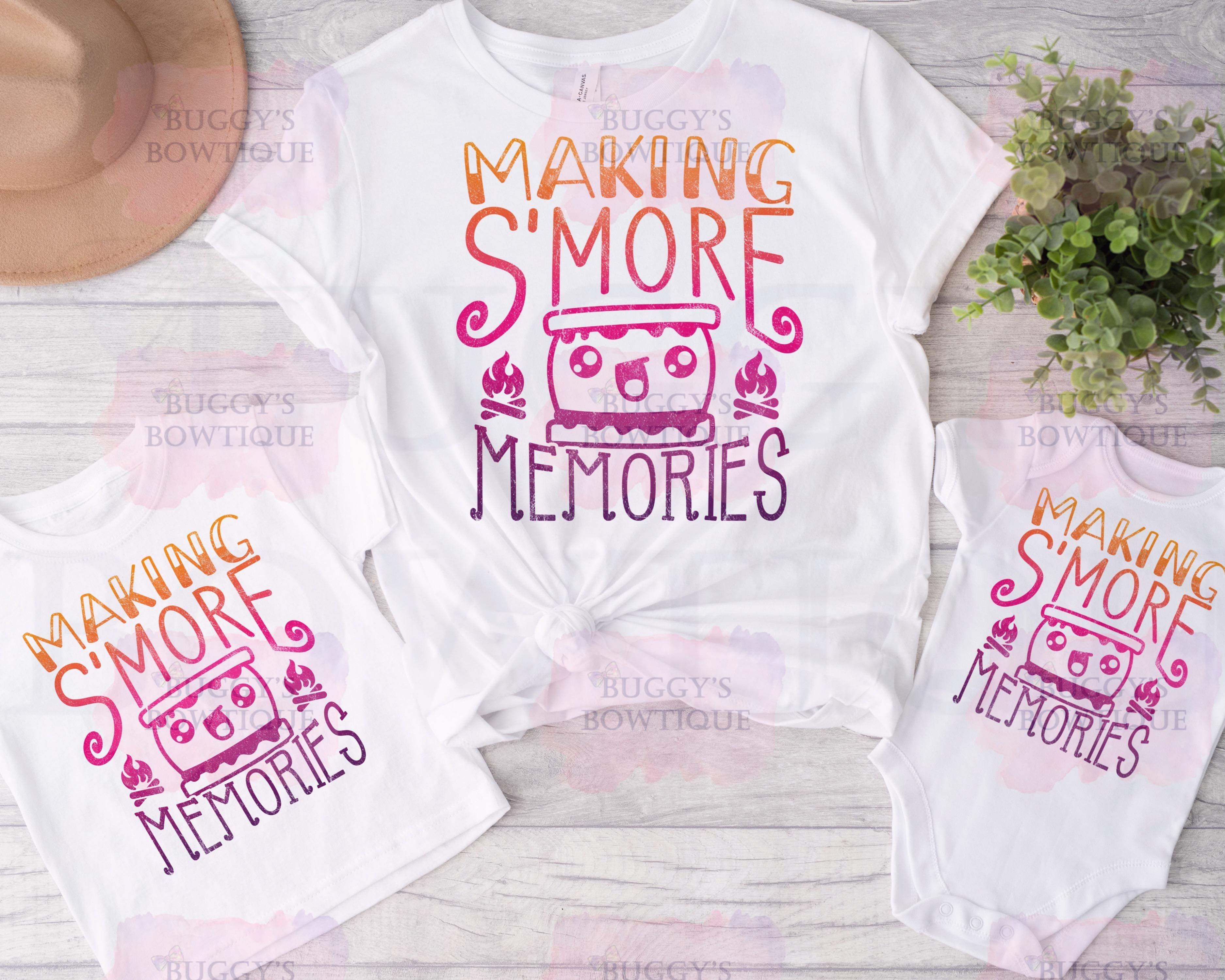 Making s’more memories Sublimation/ DTF/ BLEACHED Shirts, Onesies, Sweatshirts- MULTIPLE COLORS