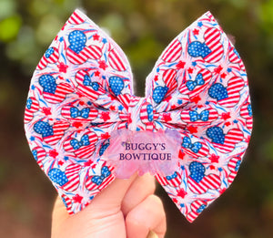 Patriotic Mouse bow/bow tie/headband/piggies/scrunchie