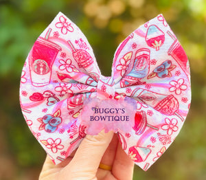 RWB Sweet Drink bow/bow tie/headband/piggies/scrunchie
