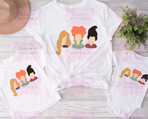 Witch sisters Sublimation/ DTF/ BLEACHED Shirts, Onesies, Sweatshirts- MULTIPLE COLORS