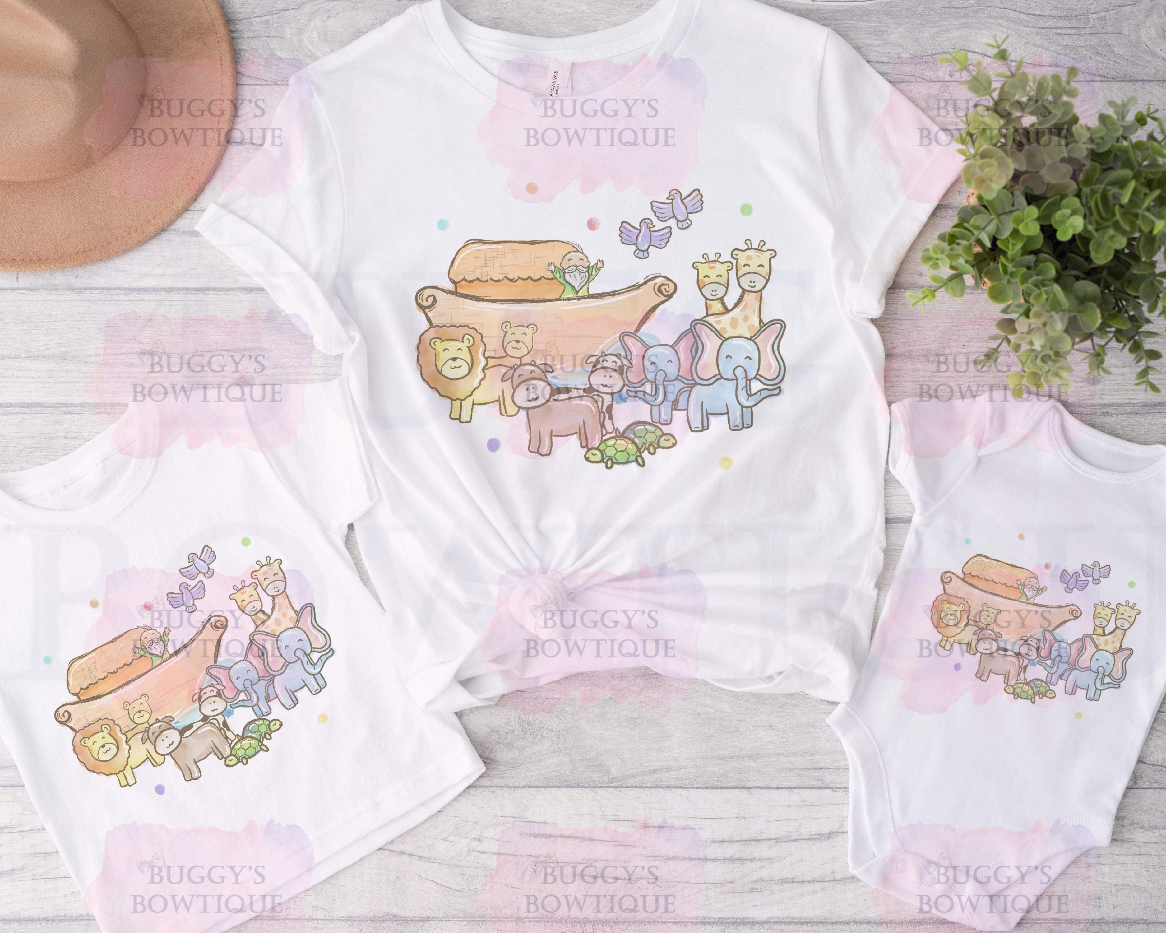 Noah’s Ark Sublimation/ DTF/ BLEACHED Shirts, Onesies, Sweatshirts- MULTIPLE COLORS