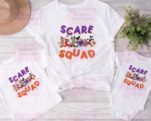 Scare Squad Sublimation/ DTF/ BLEACHED Shirts, Onesies, Sweatshirts- MULTIPLE COLORS