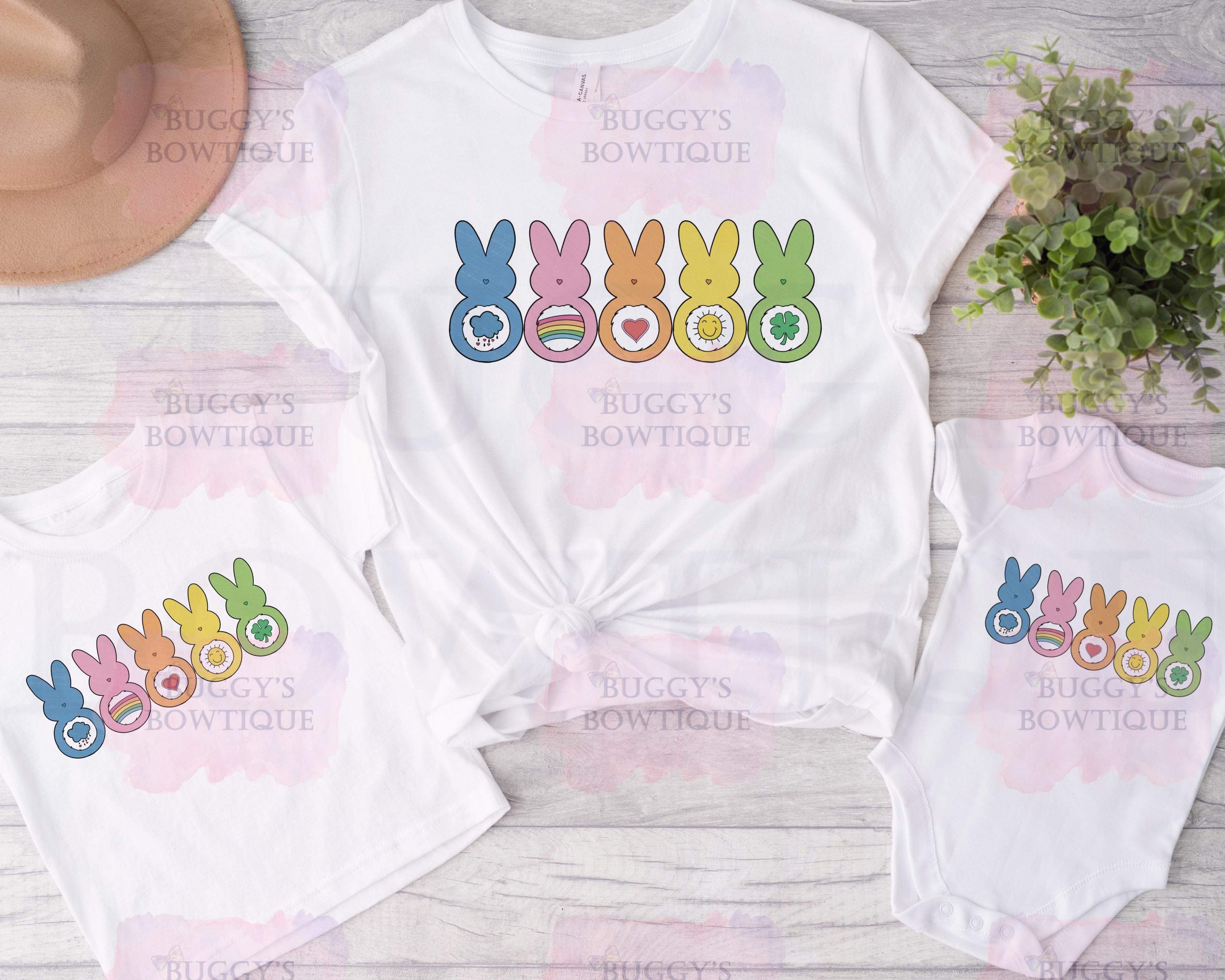 Carebunnies Sublimation/ DTF/ BLEACHED Shirts, Onesies, Sweatshirts- MULTIPLE COLORS