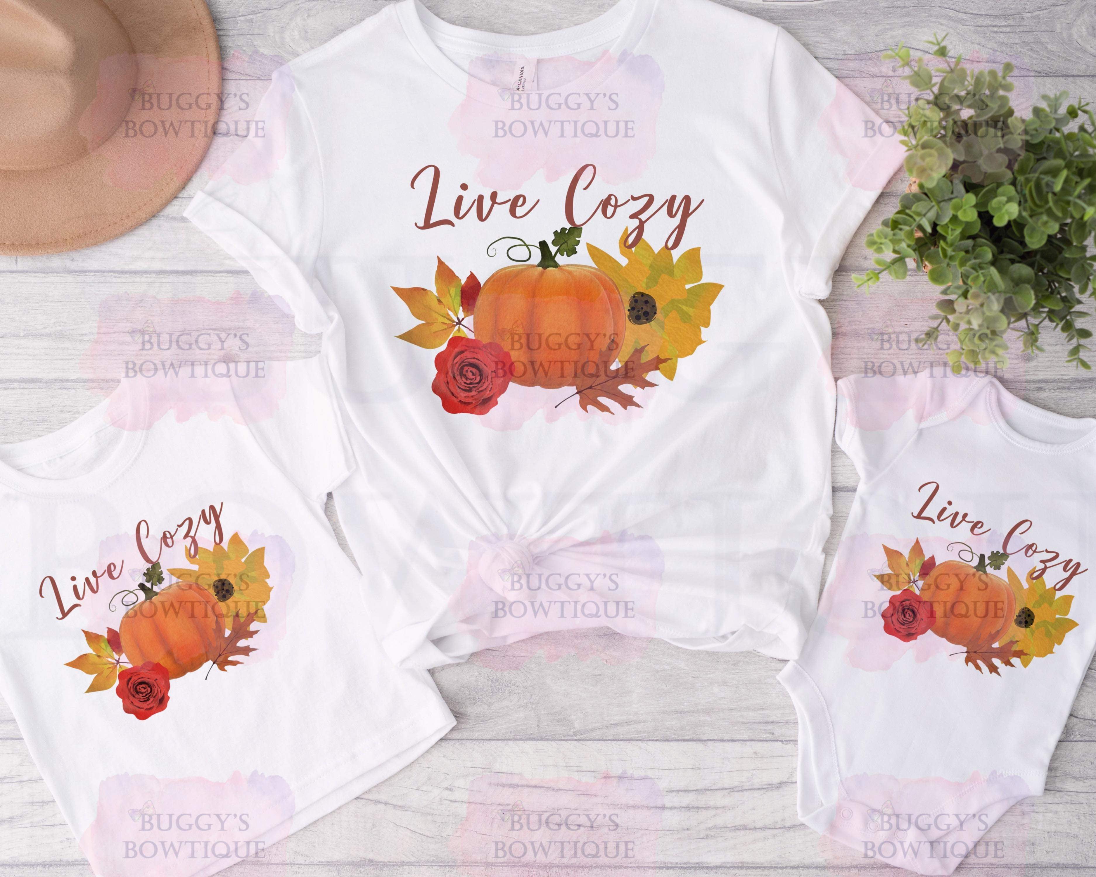 Live Cozy Sublimation/ DTF/ BLEACHED Shirts, Onesies, Sweatshirts- MULTIPLE COLORS