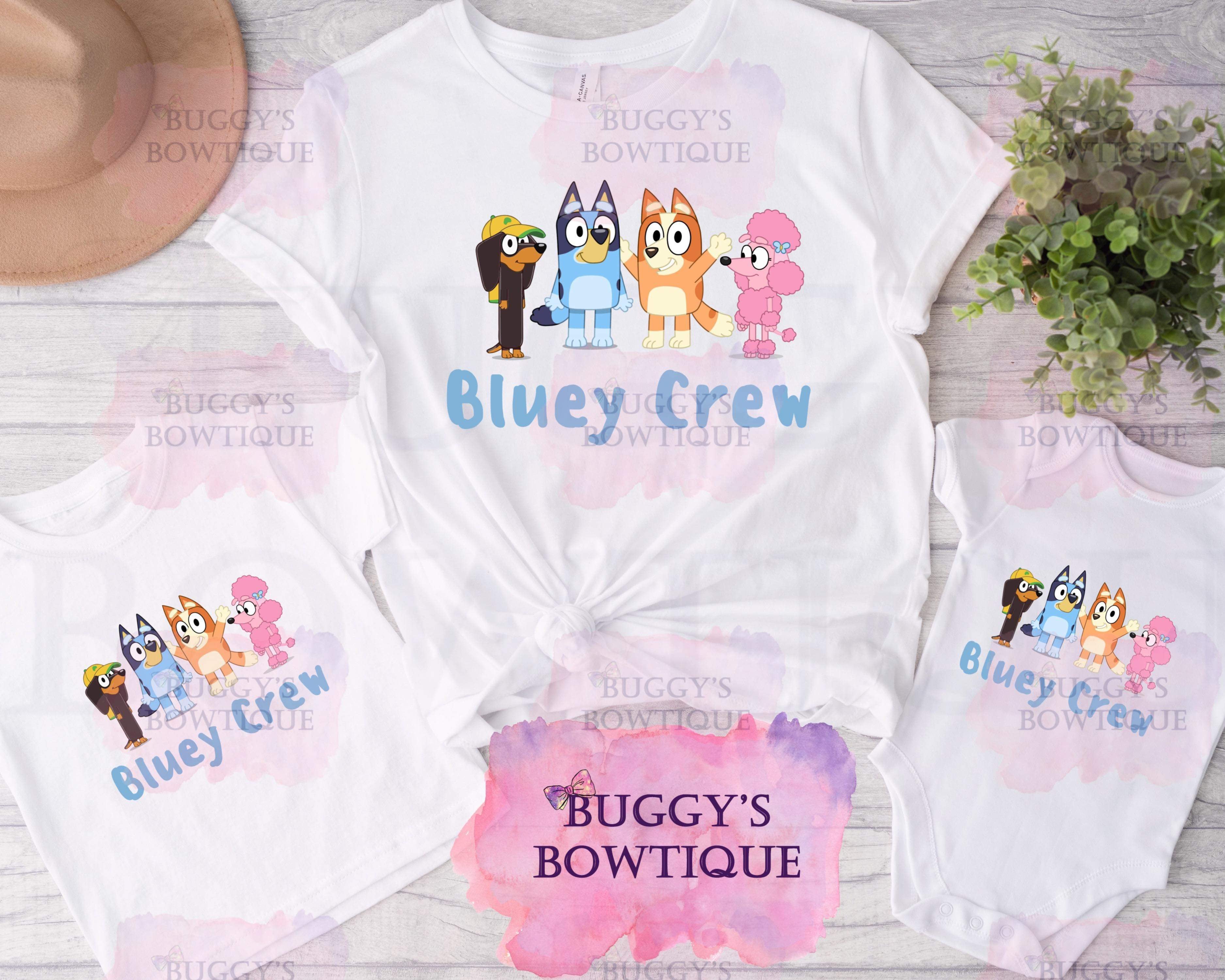 Blue dog crew Sublimation/ DTF/ BLEACHED Shirts, Onesies, Sweatshirts- MULTIPLE COLORS