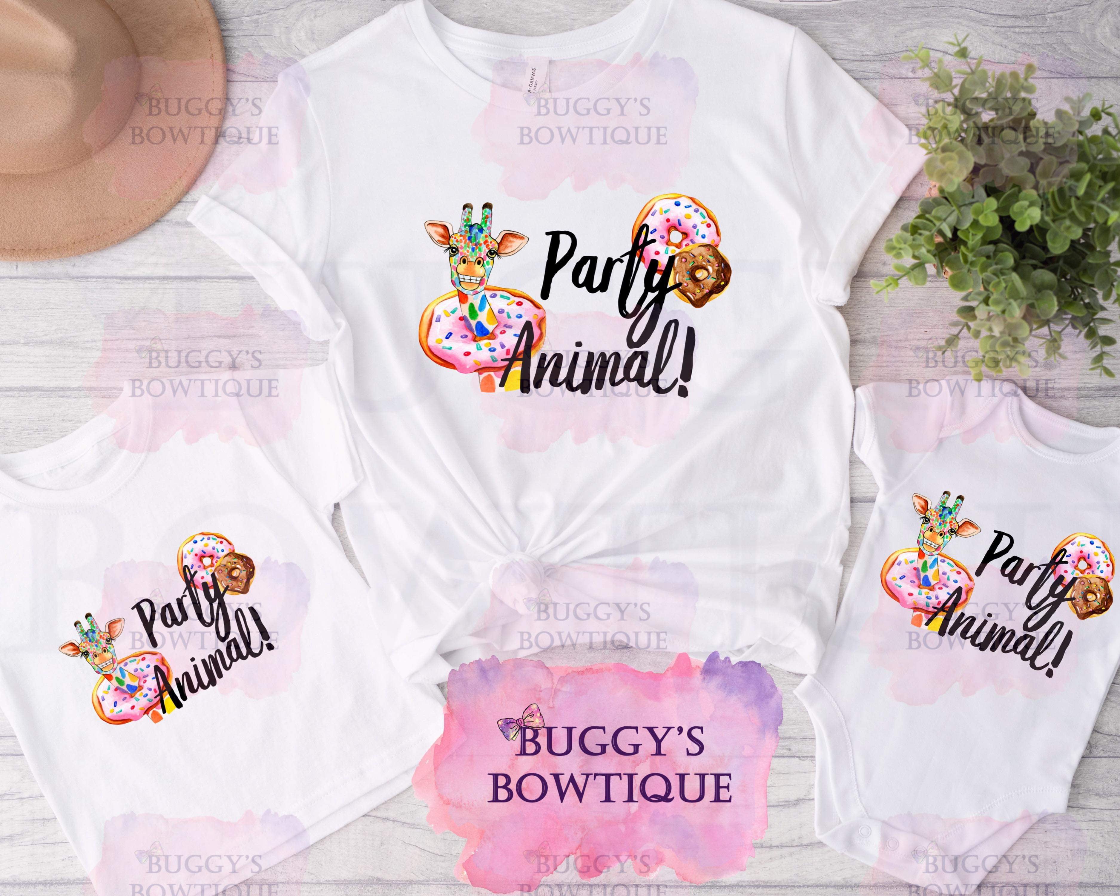 Party Animal Sublimation/ DTF/ BLEACHED Shirts, Onesies, Sweatshirts- MULTIPLE COLORS