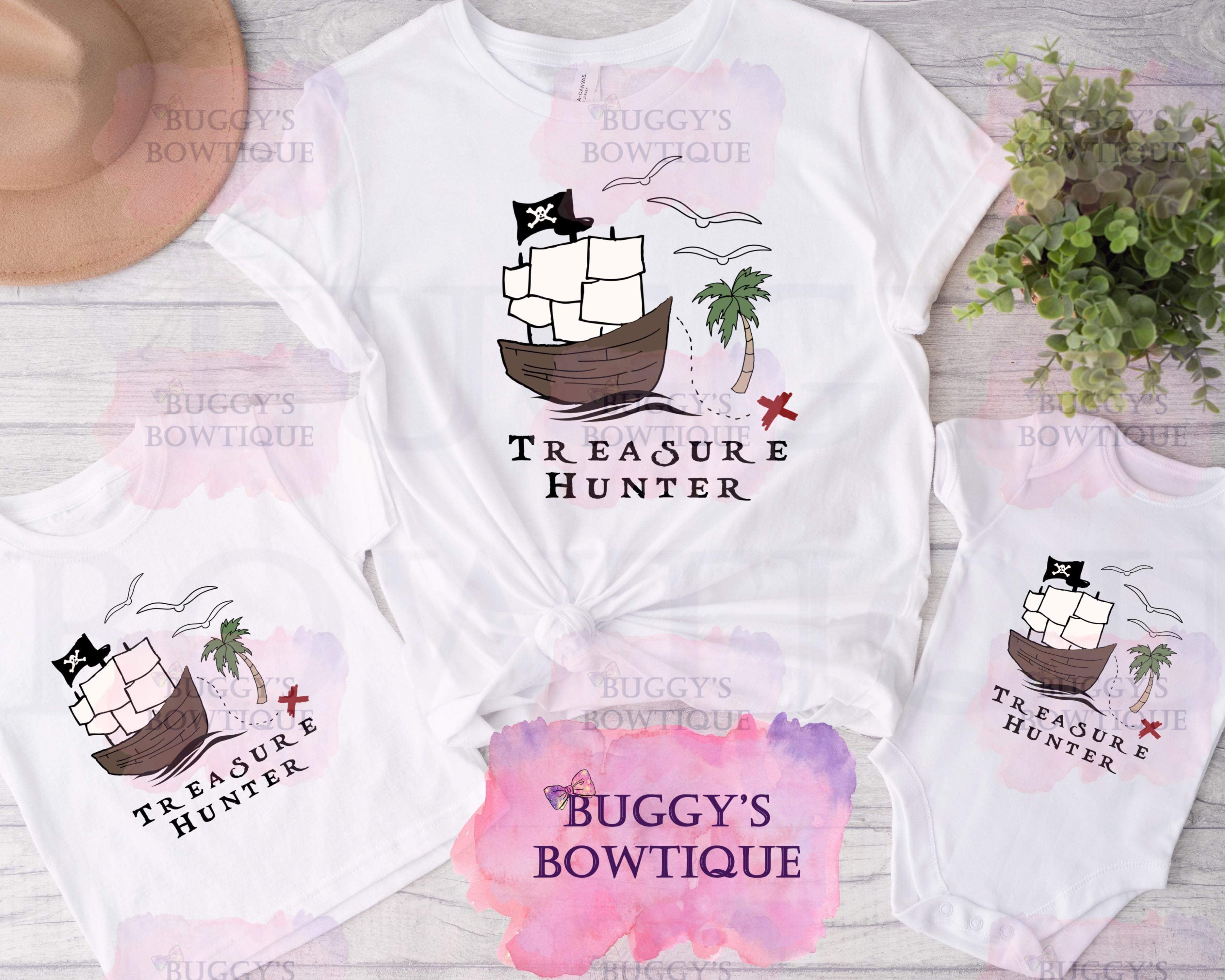 Treasure Hunter Sublimation/ DTF/ BLEACHED Shirts, Onesies, Sweatshirts- MULTIPLE COLORS