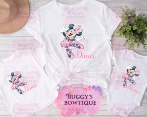 Ballet Mouse Sublimation/ DTF/ BLEACHED Shirts, Onesies, Sweatshirts- MULTIPLE COLORS