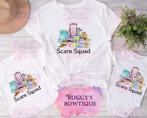 Scare squad Sublimation/ DTF/ BLEACHED Shirts, Onesies, Sweatshirts- MULTIPLE COLORS