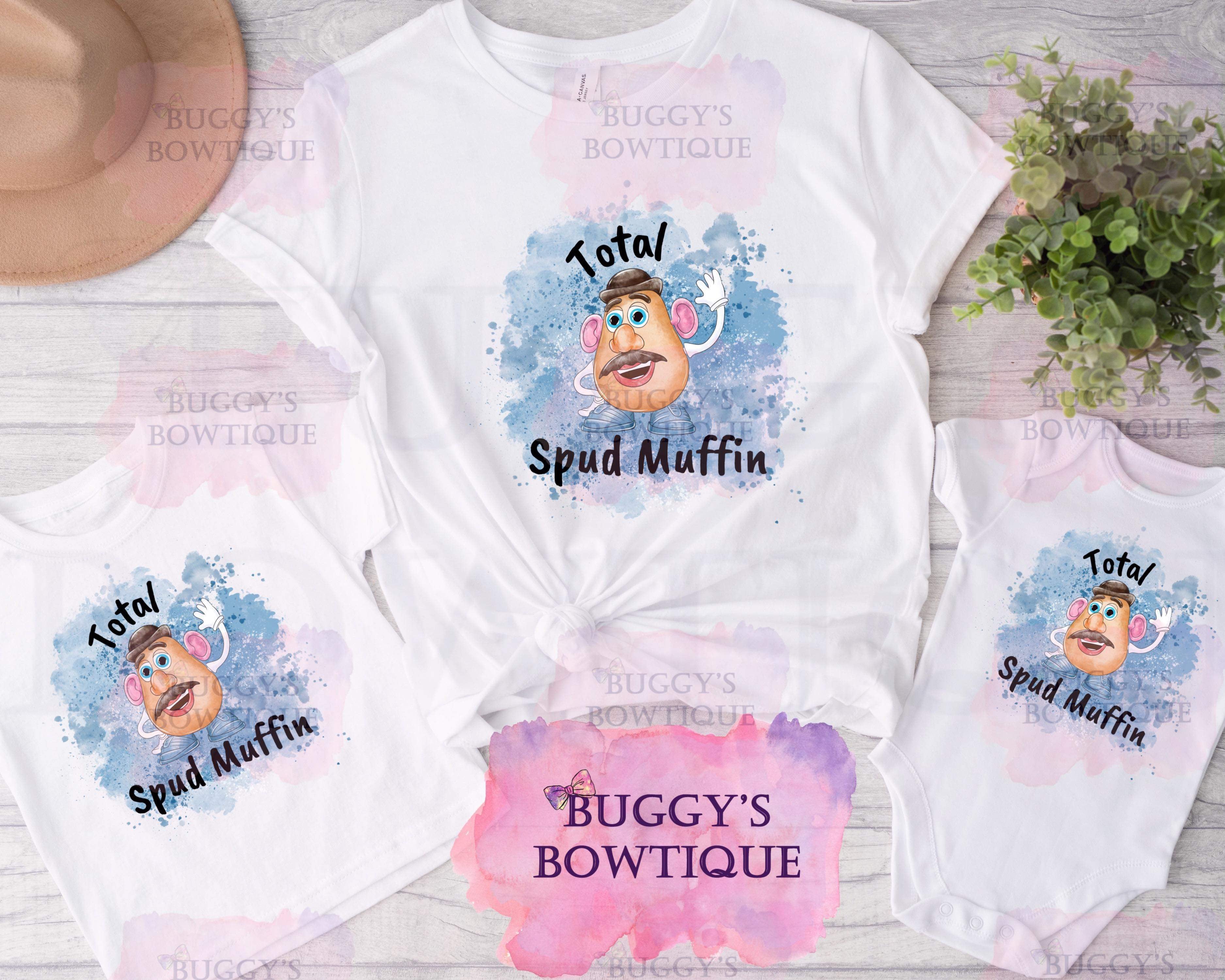 Total spud muffin Sublimation/ DTF/ BLEACHED Shirts, Onesies, Sweatshirts- MULTIPLE COLORS