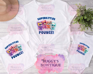 Super Cats Sublimation/ DTF/ BLEACHED Shirts, Onesies, Sweatshirts- MULTIPLE COLORS