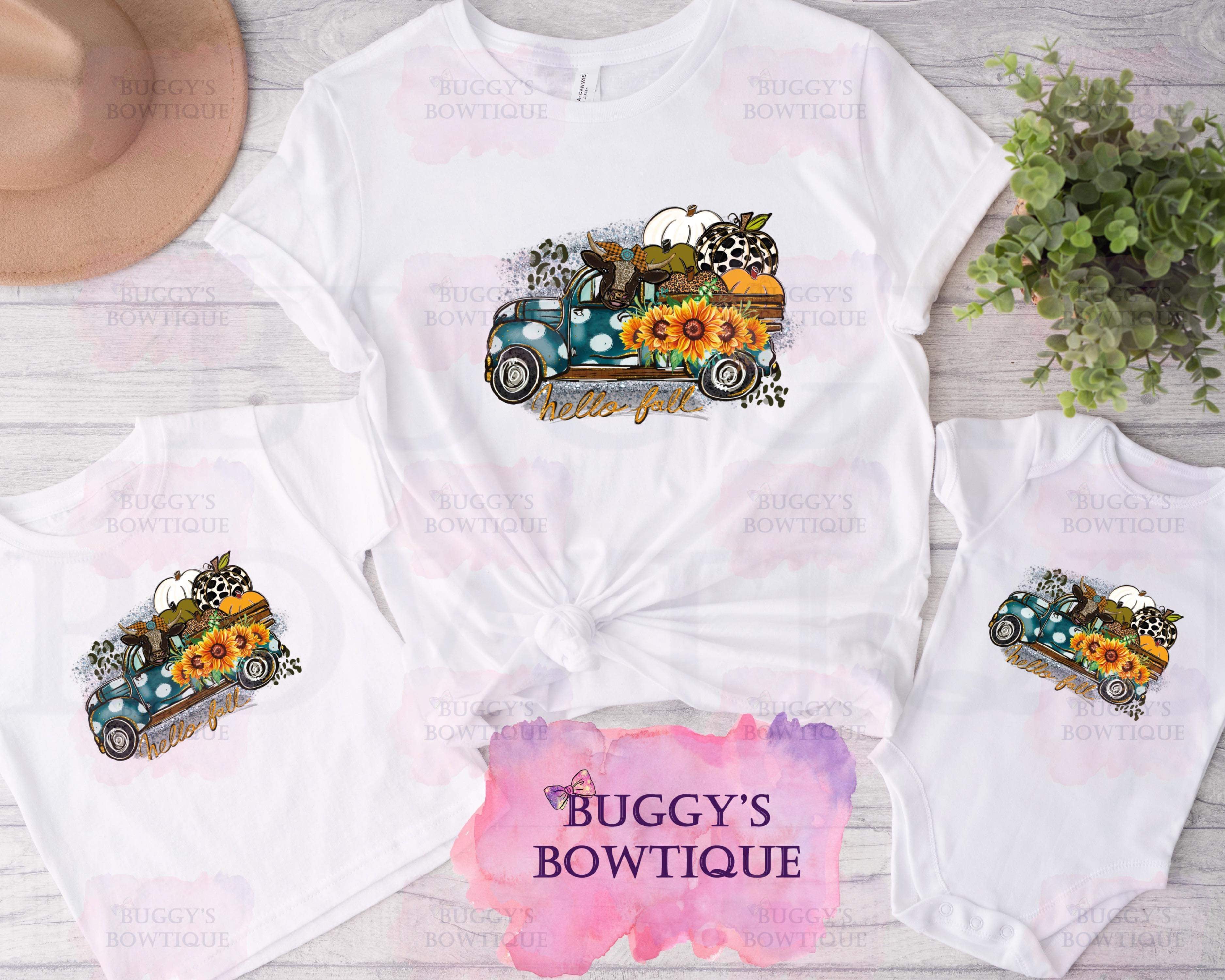 Hello Fall Sublimation/ DTF/ BLEACHED Shirts, Onesies, Sweatshirts- MULTIPLE COLORS