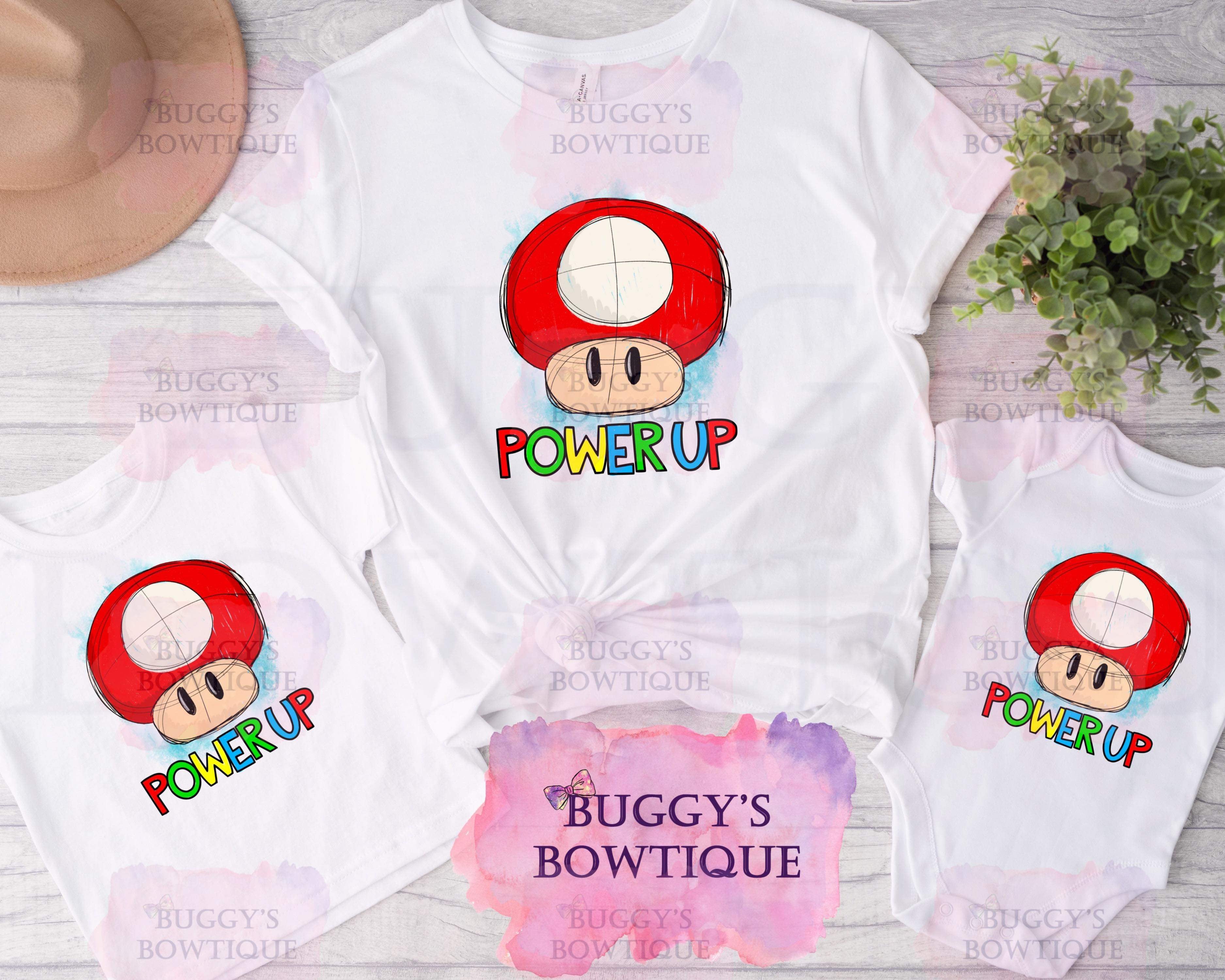 Power up Sublimation/ DTF/ BLEACHED Shirts, Onesies, Sweatshirts- MULTIPLE COLORS