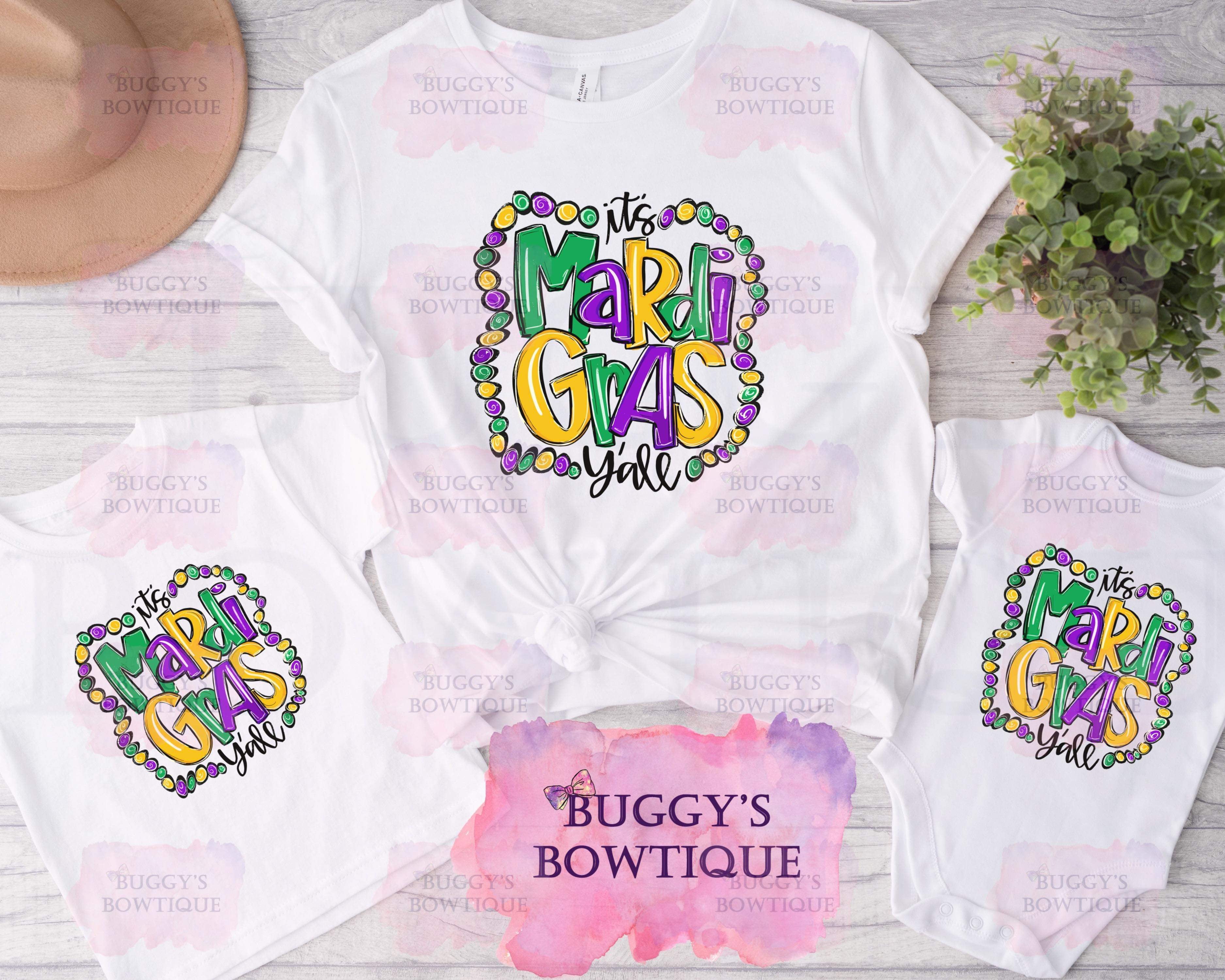 Mardi Gras Sublimation/ DTF/ BLEACHED Shirts, Onesies, Sweatshirts- MULTIPLE COLORS