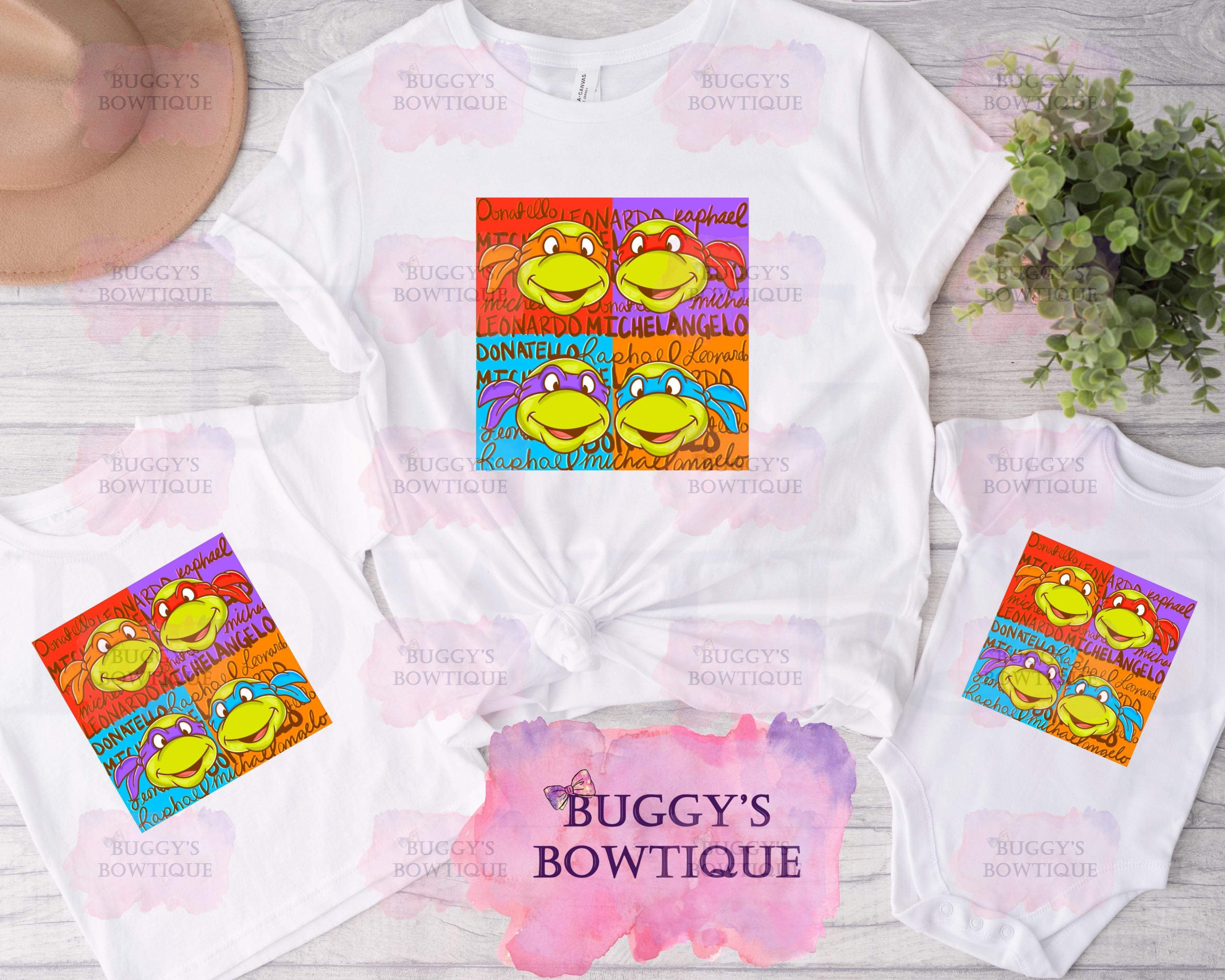 Super turtles Sublimation/ DTF/ BLEACHED Shirts, Onesies, Sweatshirts- MULTIPLE COLORS