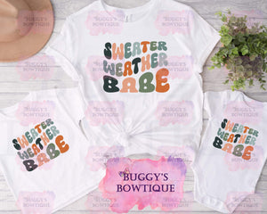 Sweater weather Sublimation/ DTF/ BLEACHED Shirts, Onesies, Sweatshirts- MULTIPLE COLORS