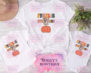 Pumpkin spice Sublimation/ DTF/ BLEACHED Shirts, Onesies, Sweatshirts- MULTIPLE COLORS