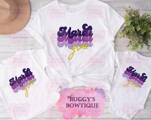 Mardi Gras Sublimation/ DTF/ BLEACHED Shirts, Onesies, Sweatshirts- MULTIPLE COLORS