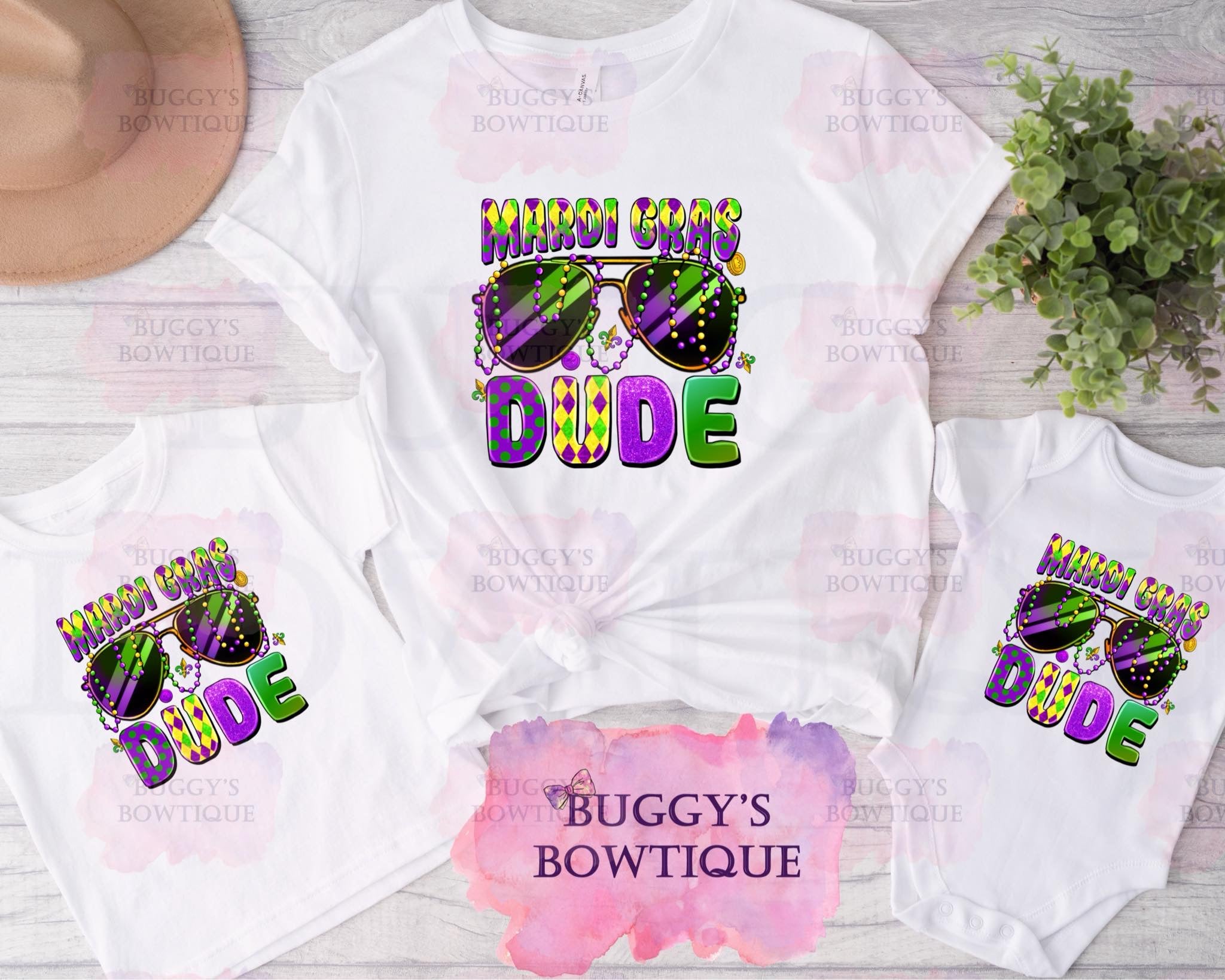 Mardi Gras dude Sublimation/ DTF/ BLEACHED Shirts, Onesies, Sweatshirts- MULTIPLE COLORS