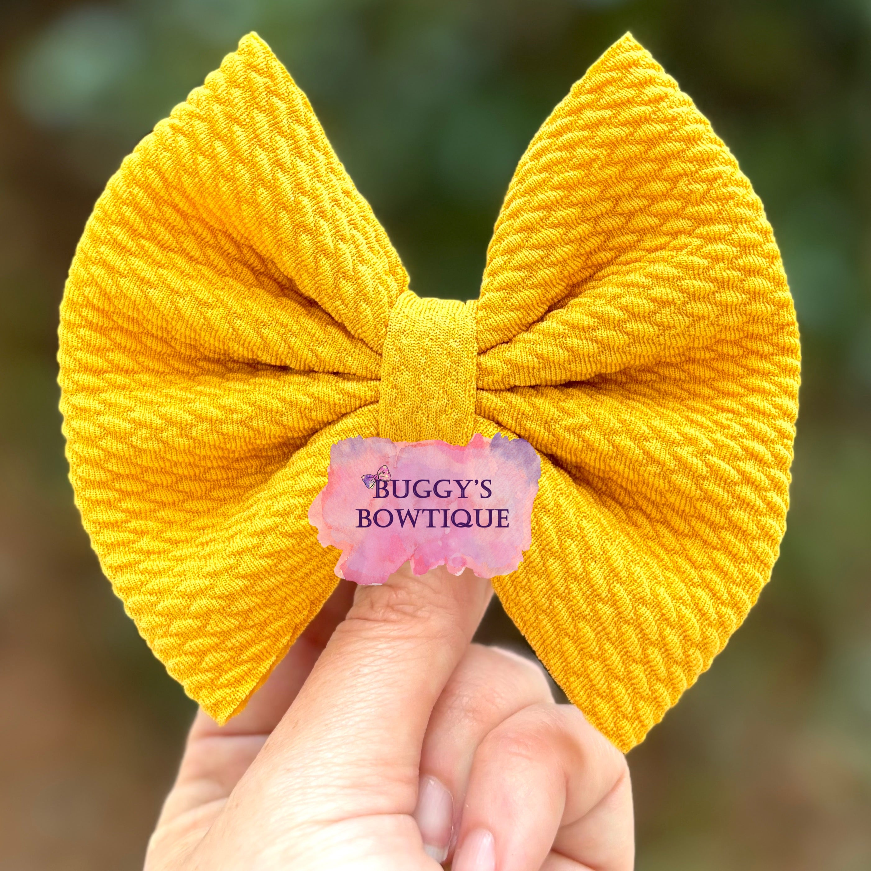 Gold bow/piggies/bow tie