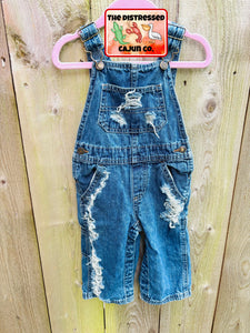 RTS Distressed Denim Overalls Size 12 month
