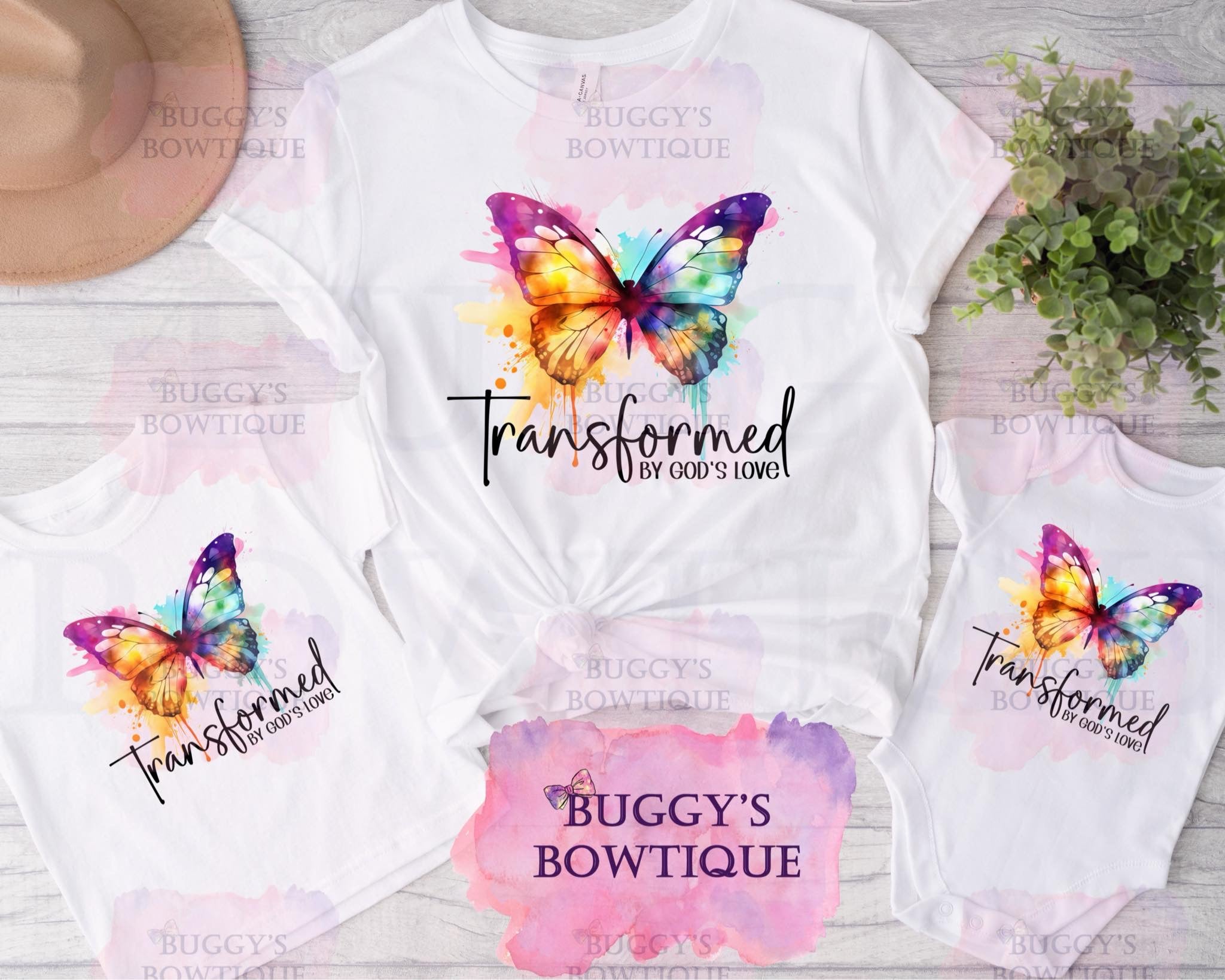 Transformed by God's love Sublimation/ DTF/ BLEACHED Shirts, Onesies, Sweatshirts- MULTIPLE COLORS