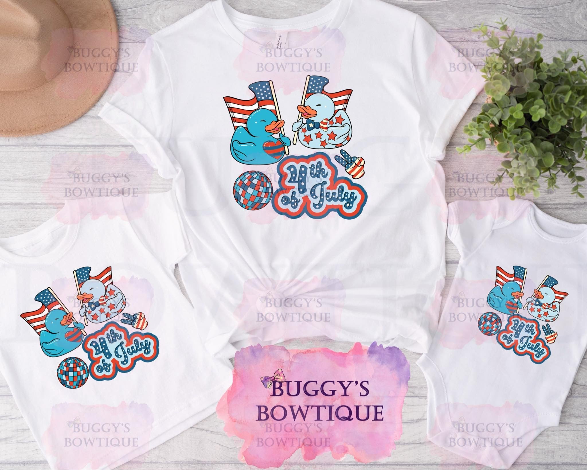 4th of July Ducks Sublimation/ DTF/ BLEACHED Shirts, Onesies, Sweatshirts- MULTIPLE COLORS