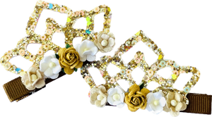 RTS Handmade Floral Crown Clips