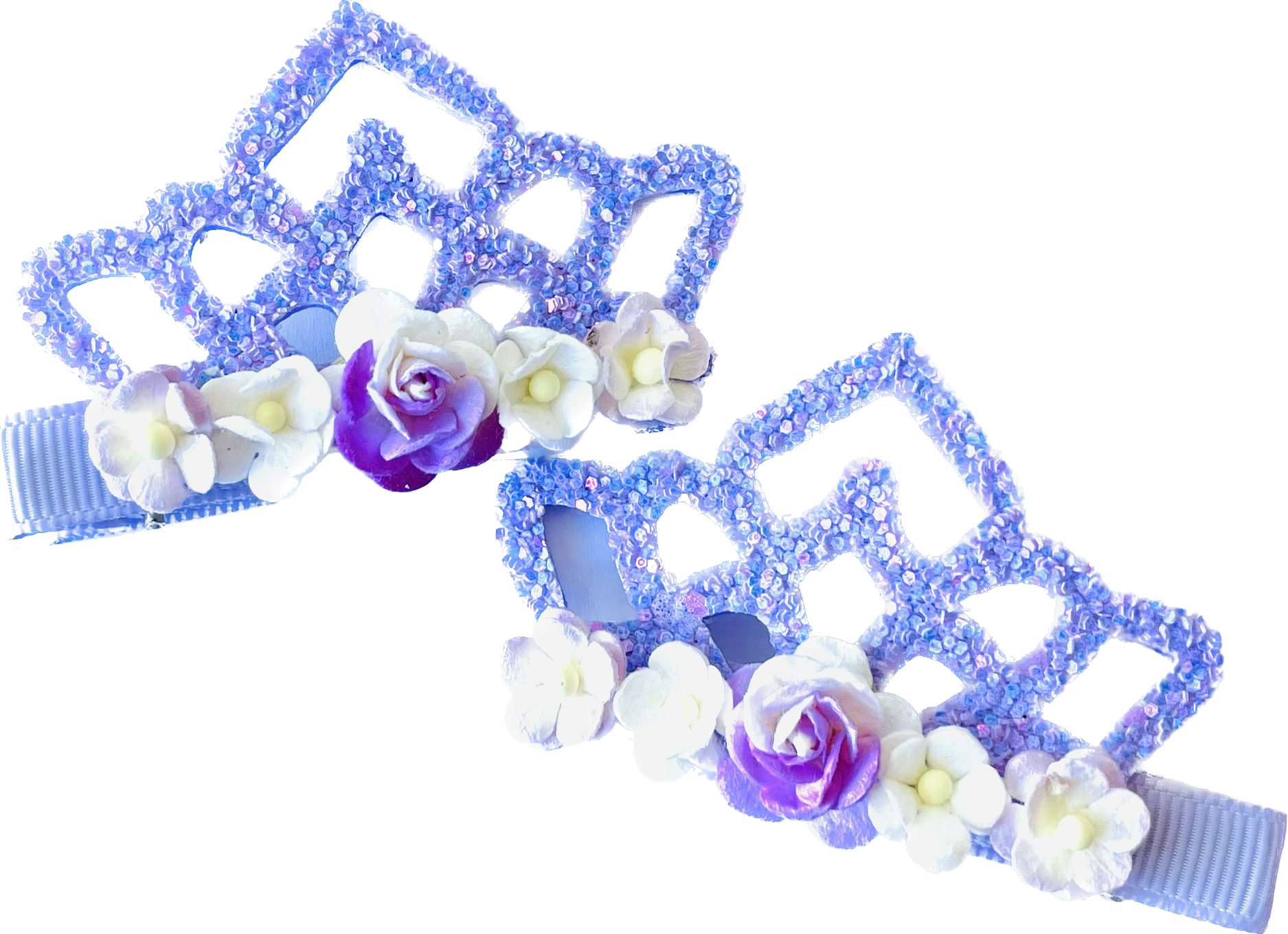 RTS Handmade Floral Crown Clips