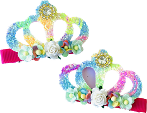 RTS Handmade Floral Crown Clips