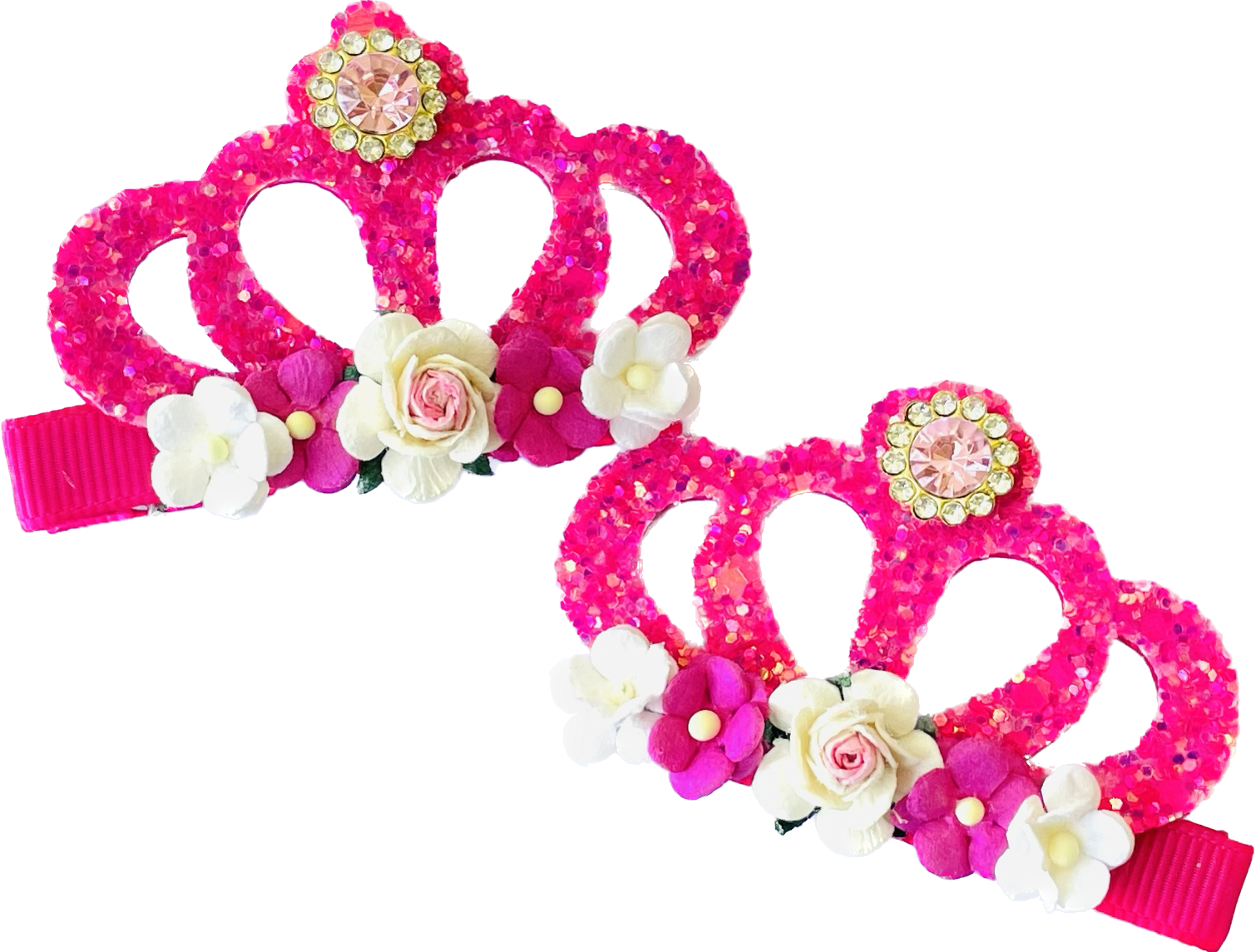 RTS Handmade Floral Crown Clips