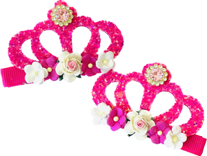 RTS Handmade Floral Crown Clips