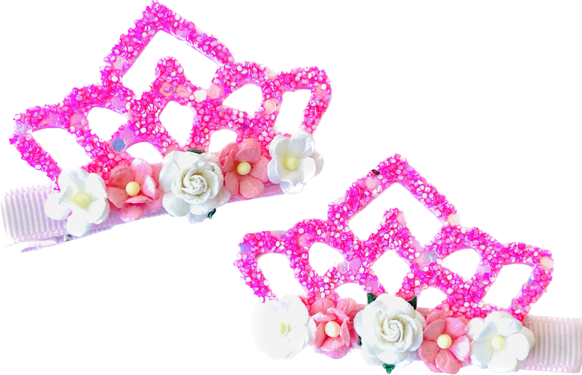 RTS Handmade Floral Crown Clips