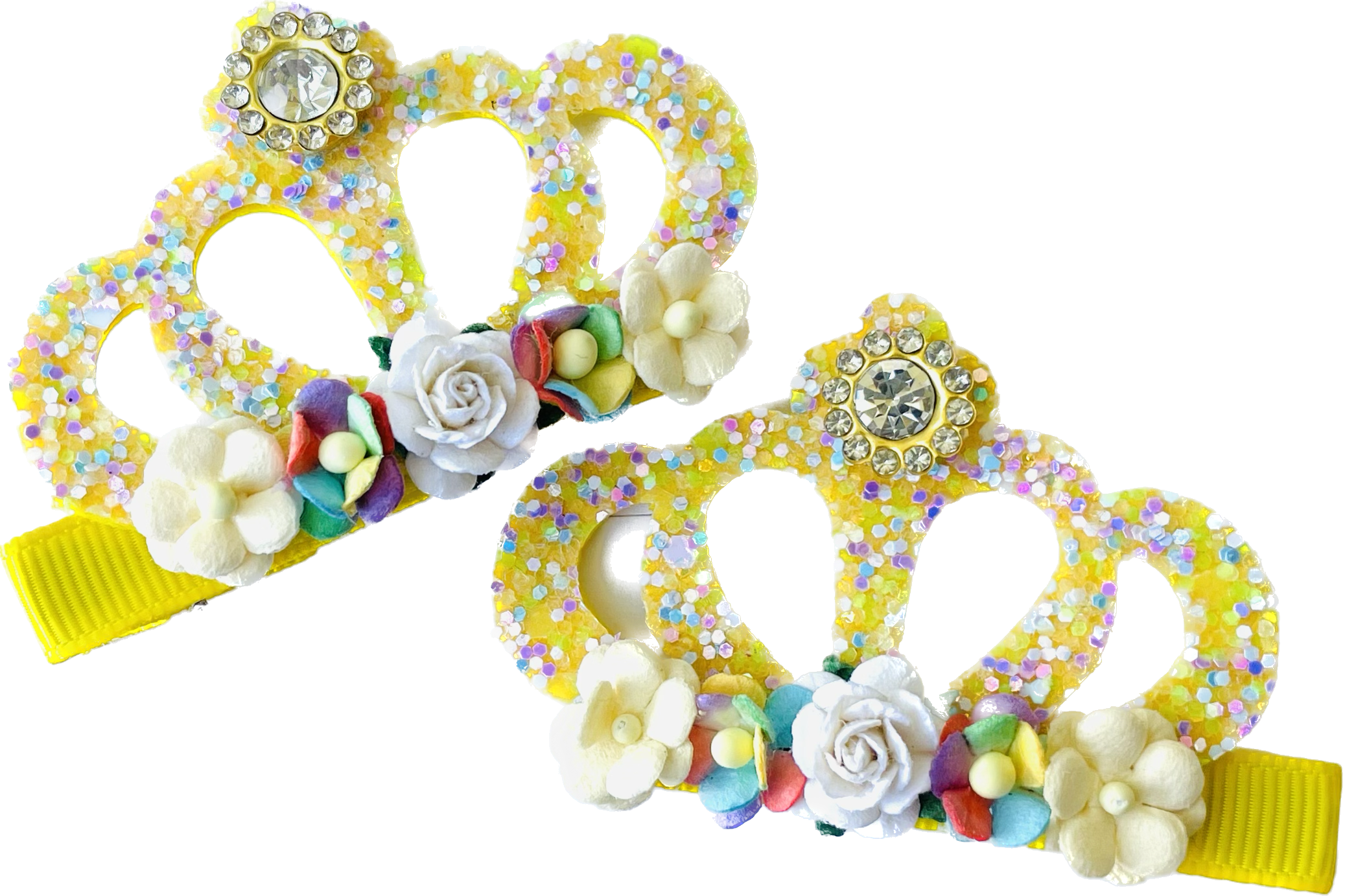 RTS Handmade Floral Crown Clips