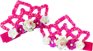 RTS Handmade Floral Crown Clips