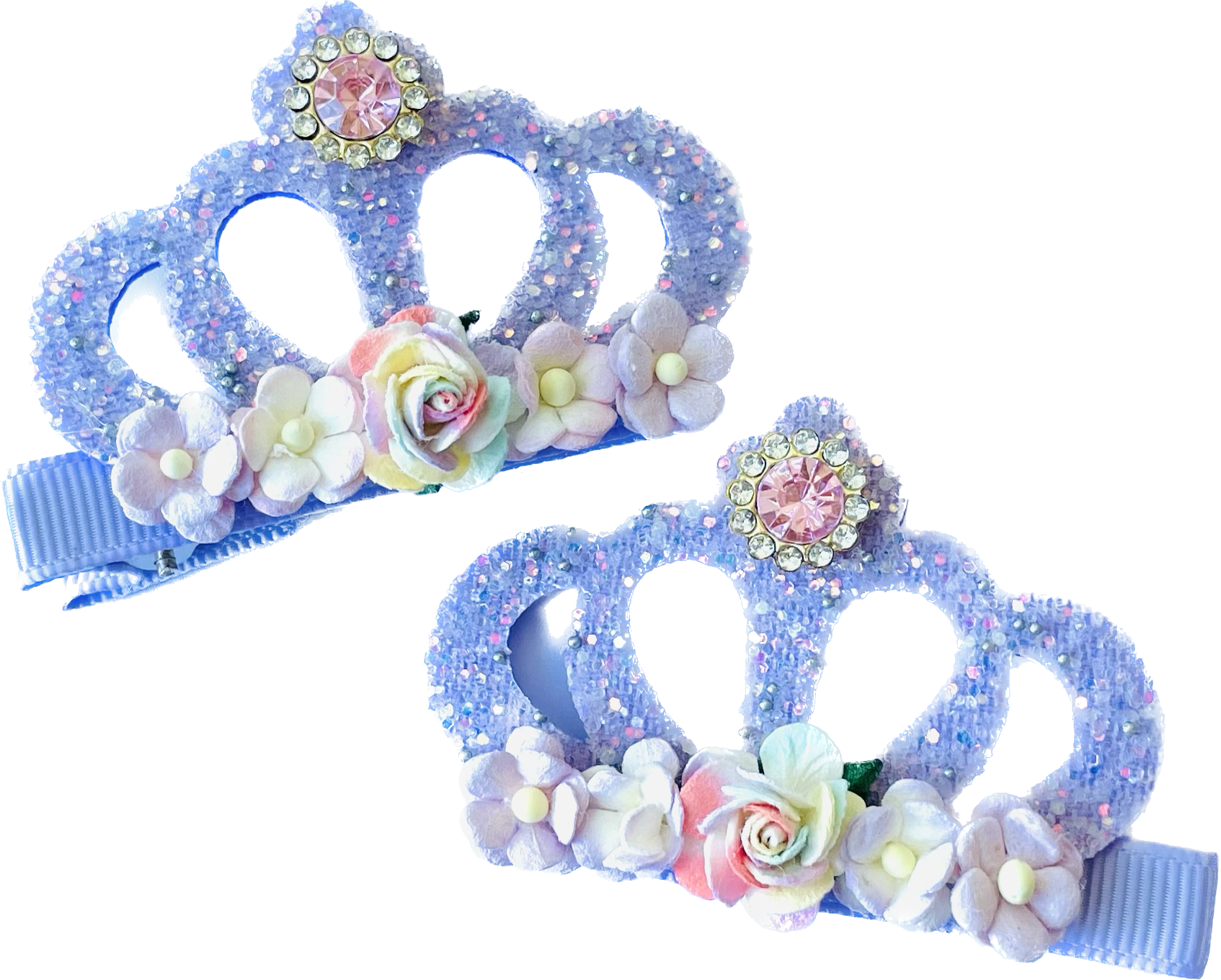 RTS Handmade Floral Crown Clips