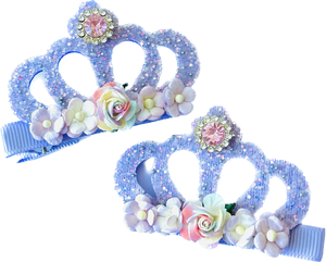 RTS Handmade Floral Crown Clips