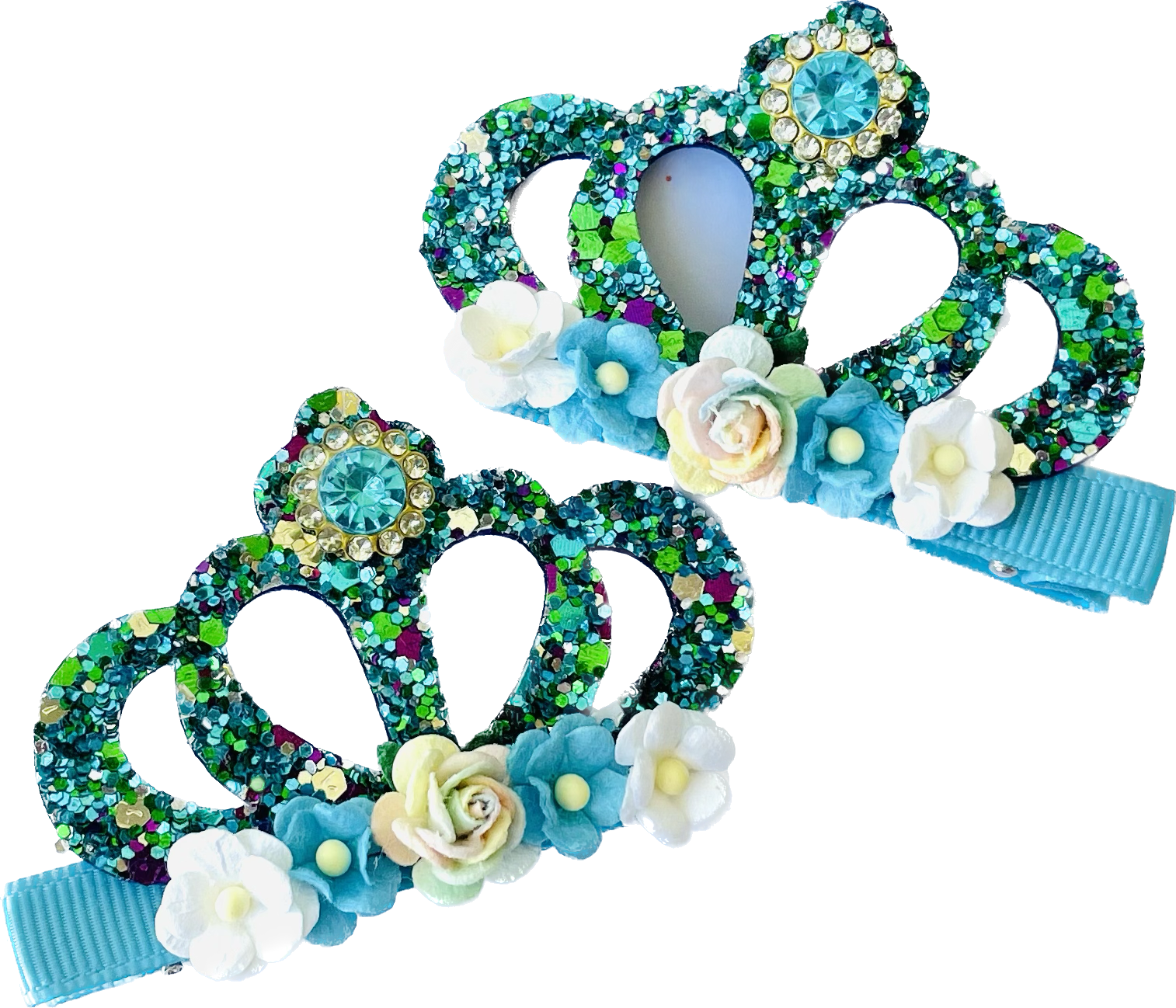 RTS Handmade Floral Crown Clips