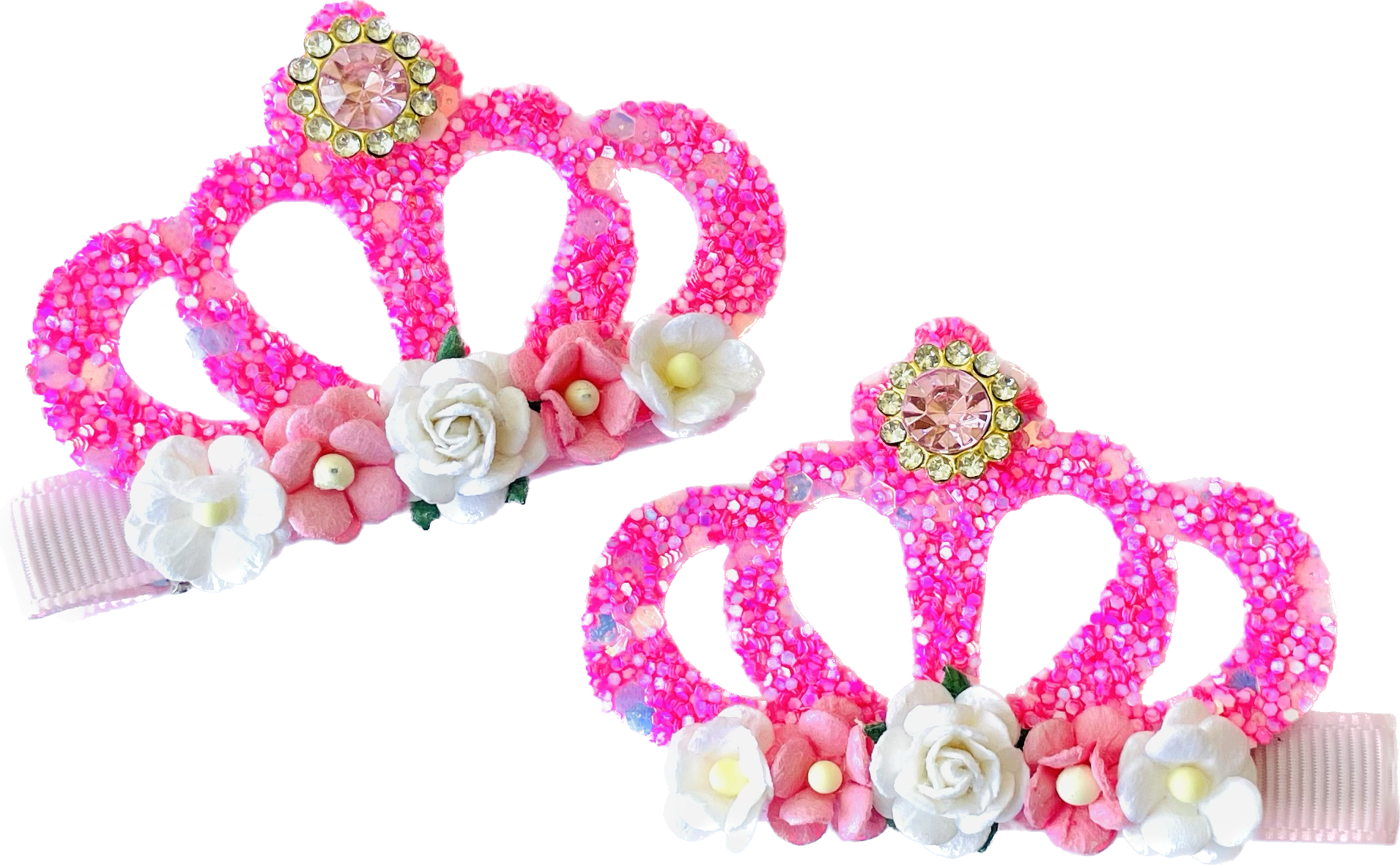 RTS Handmade Floral Crown Clips