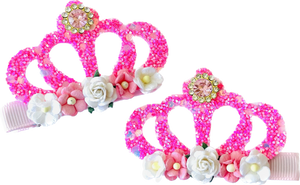 RTS Handmade Floral Crown Clips