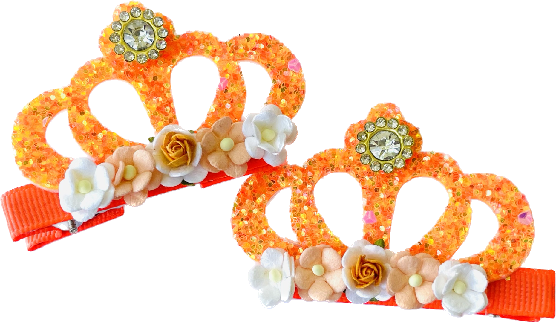 RTS Handmade Floral Crown Clips